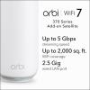 NETGEAR Orbi 370 Series Dual-Band WiFi 7 Mesh Network System for Home (RBE373) – Wireless Router + 2 Extenders, Security Features, 5 Gbps, Covers 6,000 sq.ft., 70 Devices, 2.5GB Internet Port, BE5000(WiFi 7  Satellite)