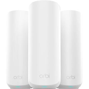 NETGEAR Orbi 370 Series Dual-Band WiFi 7 Mesh Network System for Home (RBE373) – Wireless Router + 2 Extenders, Security Features, 5 Gbps, Covers 6,000 sq.ft., 70 Devices, 2.5GB Internet Port, BE5000(WiFi 7  3-Pack)
