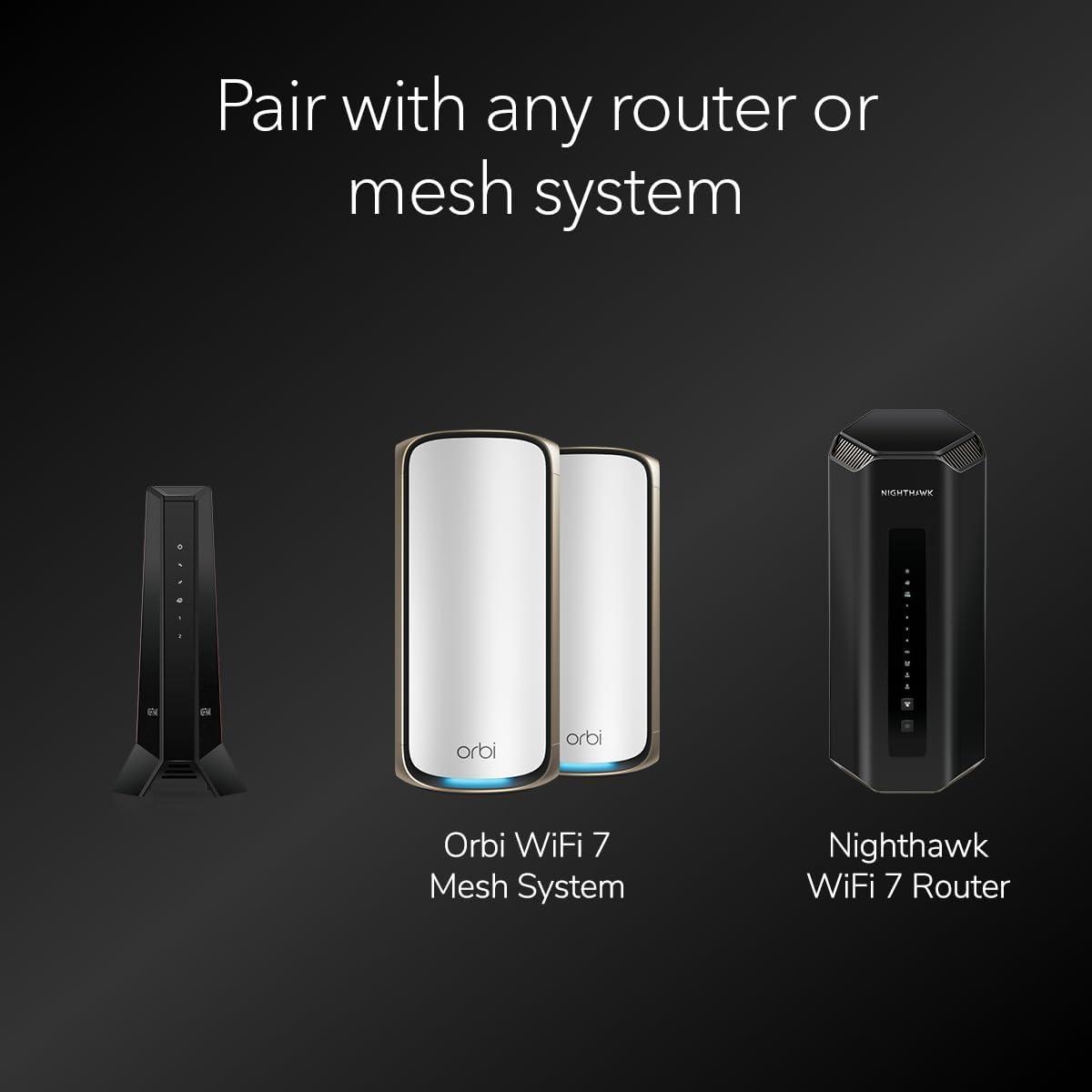 image:imageNETGEAR Nighthawk DOCSIS 31 MidhighSplit Cable Modem CM2500 Approved for Todays Faster Speeds amp Compatible with All Providers Incl Xfinity Spectrum Cox for Plans up to 2Gbps