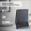 NETGEAR Nighthawk Cable Modem and WiFi 6 Router Combo (CAX80) – Compatible with All Major Cable Providers incl. Xfinity, Spectrum, Cox – Cable Plans up to 6Gbps – AX6000 WiFi 6 Speed – DOCSIS 3.1(8.5″L x 4.3″W x 10.4″H)