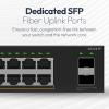 NETGEAR S350 Series 26-Port Gigabit Ethernet PoE+ Smart Managed Essentials Switch – 24 x 1G PoE+ @ 190W, 2 x 1G Dedicated SFP – Desktop or Rackmount (GS324TPv2)