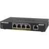 Netgear GS305P-100NAS 5-Port Gigabit Ethernet Unmanaged Switch, Desktop, 55.5W 4xPoE, Sturdy Metal, Fanless, Plug-and-Play(5 port | 4xPoE 55W)