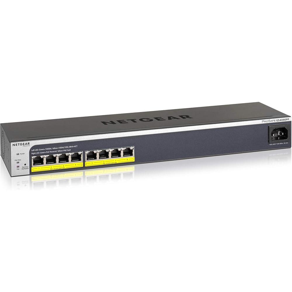 image:imageNETGEAR 16Port Gigabit Ethernet Smart Managed Plus PoE Network Switch Hub Internet Splitter JGS516PE  with 8 x PoE  85W DesktopRackmount and ProSAFE Lifetime Protection8 Port  8xPoE 124 W