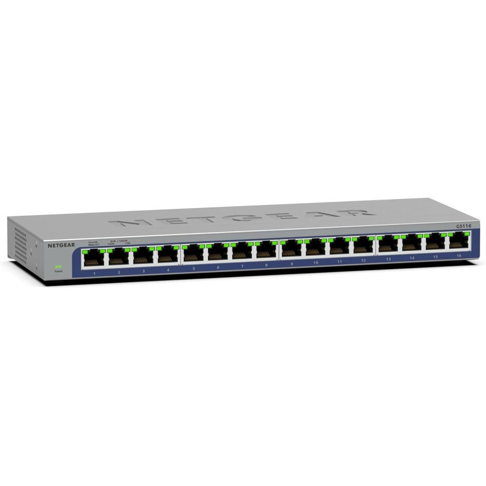 image:imageNETGEAR 16Port Gigabit Ethernet Unmanaged Switch GS116  Desktop or Wall Mount and Limited Lifetime Protection
