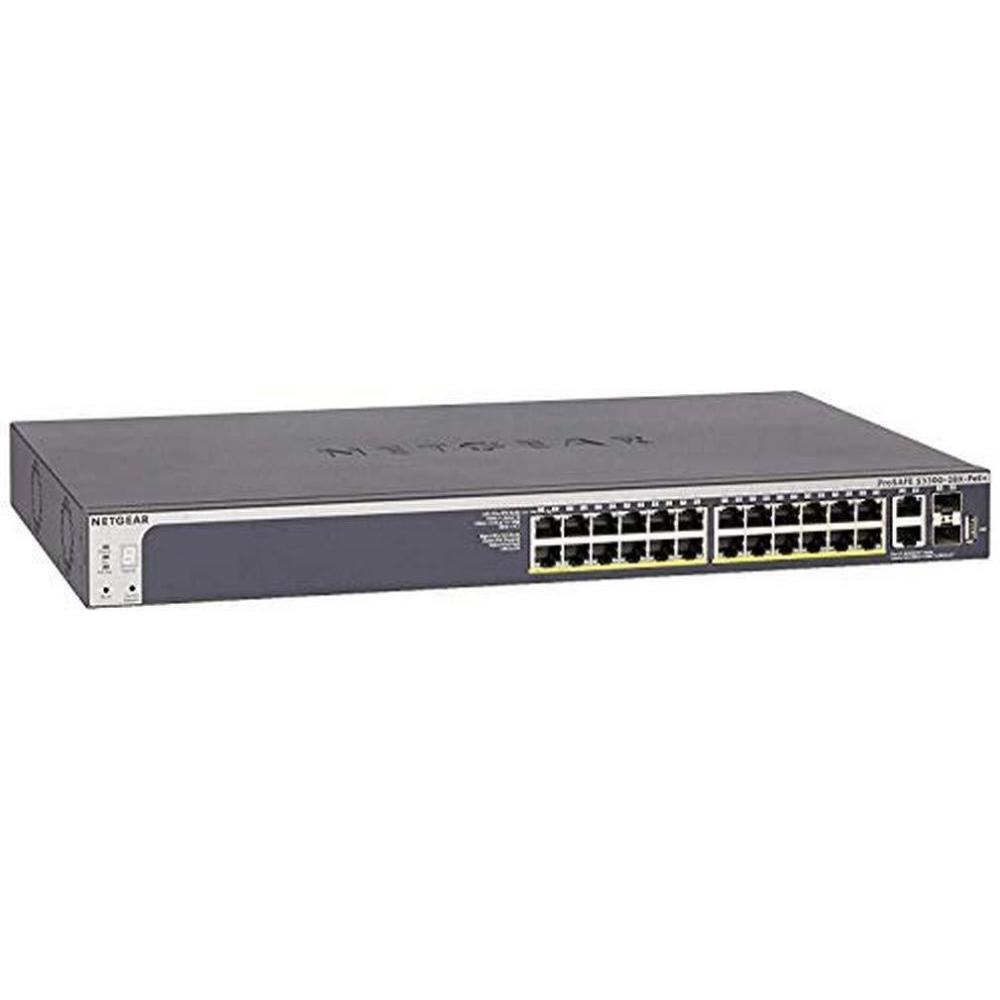 image:imageNETGEAR 28Port PoE Gigabit10G Stackable Smart Switch GS728TXP  Managed with 24 x PoE  195W 2 x 10G Copper and 2 x 10G SFP Desktop or Rackmount and Limited Lifetime Protection
