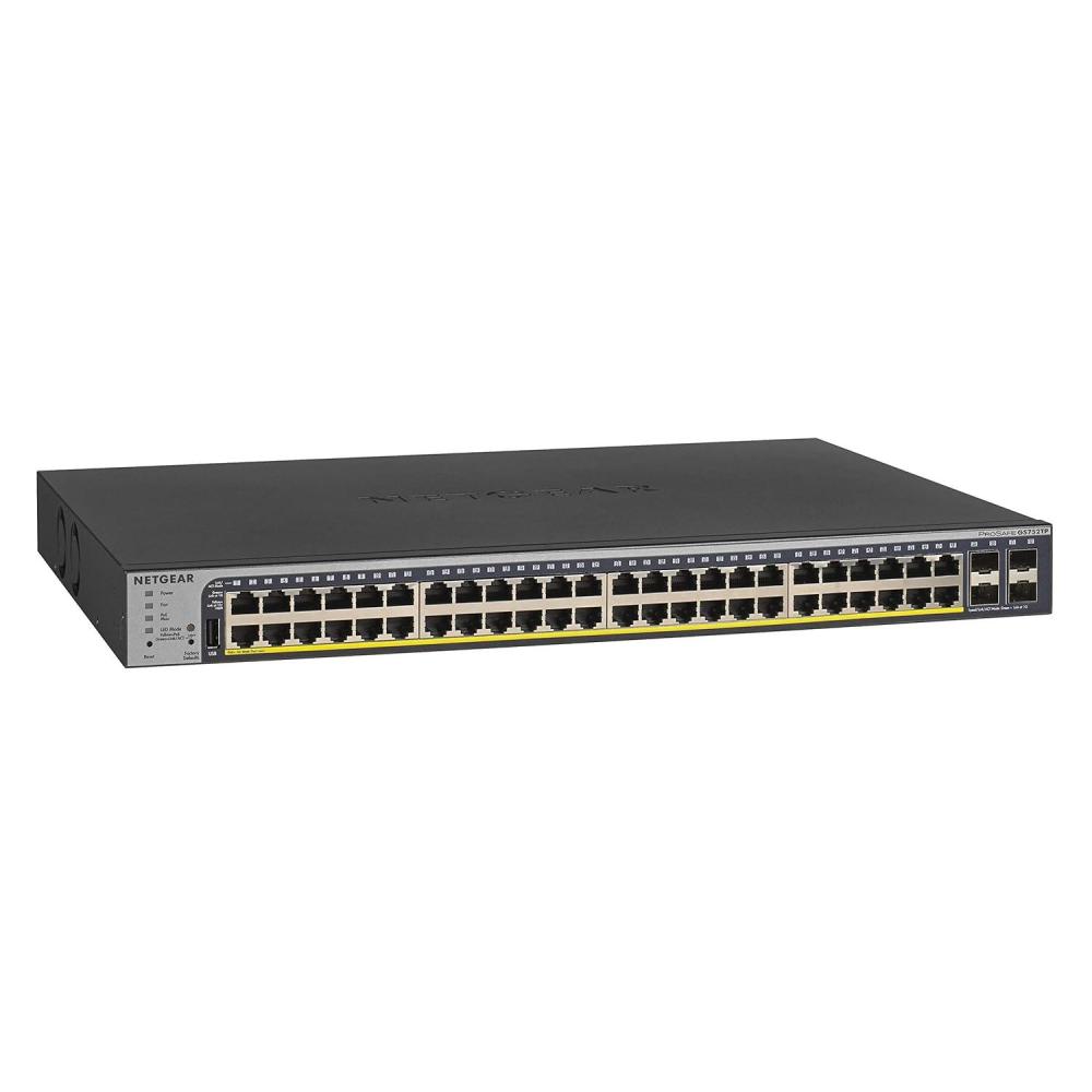 image:imageNETGEAR 52Port Gigabit Ethernet Smart Managed Pro PoE Switch GS752TP  with 48 x PoE  380W 4 x 1G SFP DesktopRackmount and ProSAFE Lifetime Protection Renewed