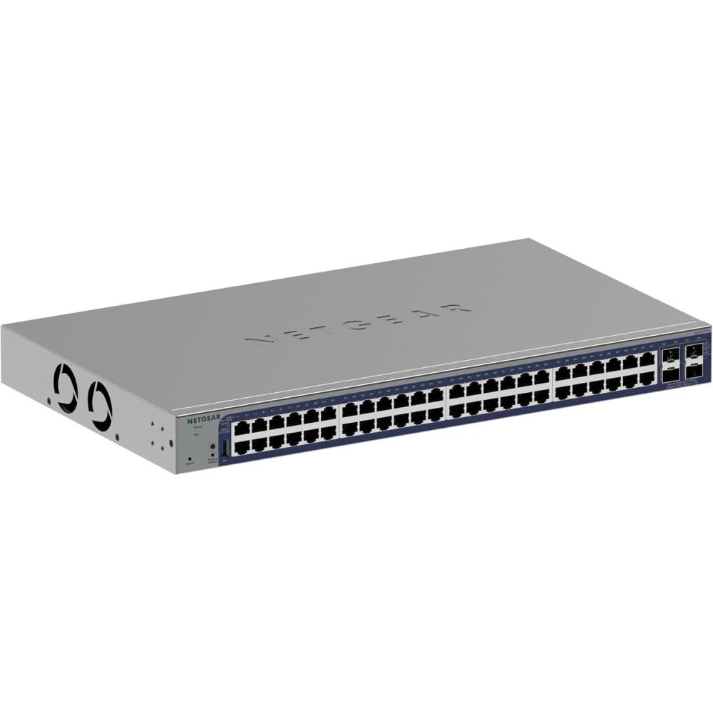 image:imageNETGEAR 52Port Gigabit Ethernet Smart Switch GS752TXv3 Managed with 48 x 1G 4 x 10G SFP Optional Insight Cloud Management Desktop or Rack Mount Limited Lifetime Protection
