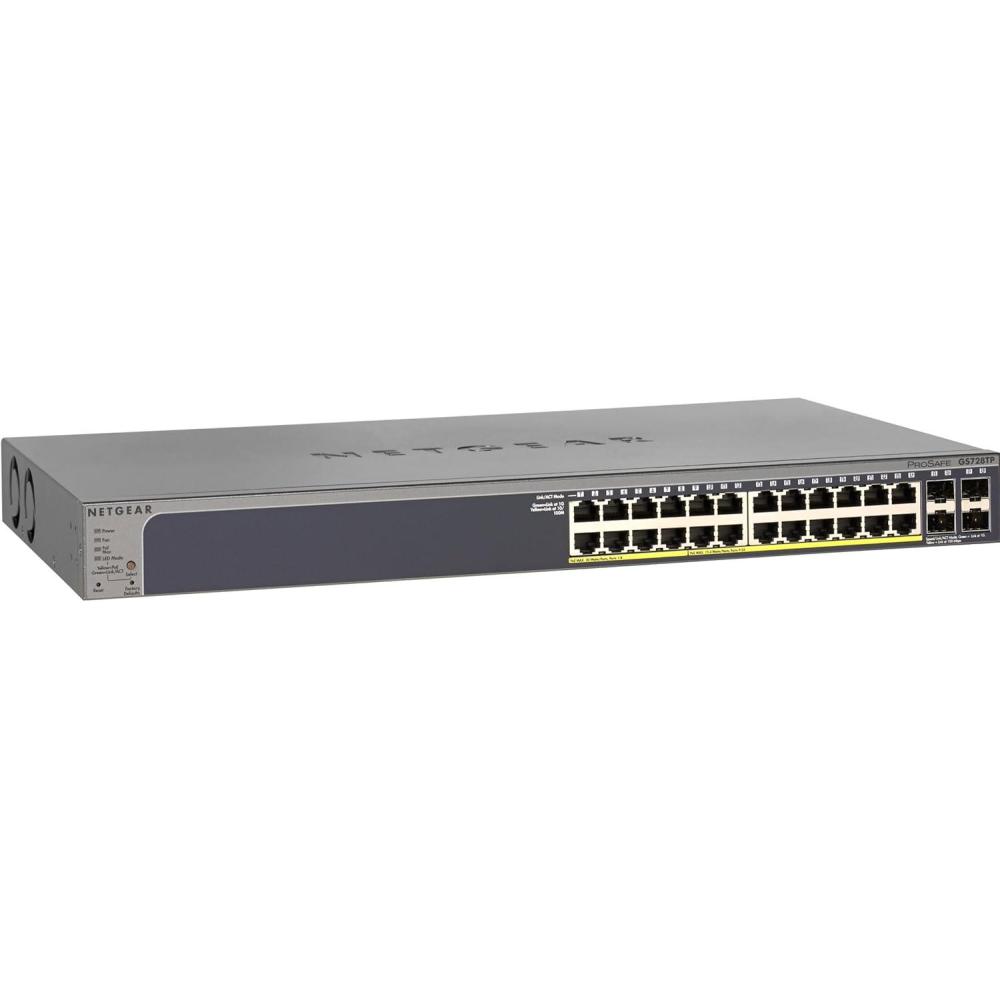 image:imageNETGEAR GS728TP100NAS 24Port Gigabit Ethernet Smart Managed Pro Switch PoEPoE 192w 4 SFP ProSAFE Lifetime Protection GS728TP