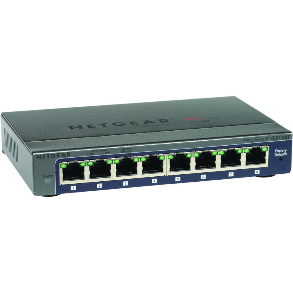 image:imageNETGEAR ProSAFE GS108E 8Port Gigabit Plus Switch