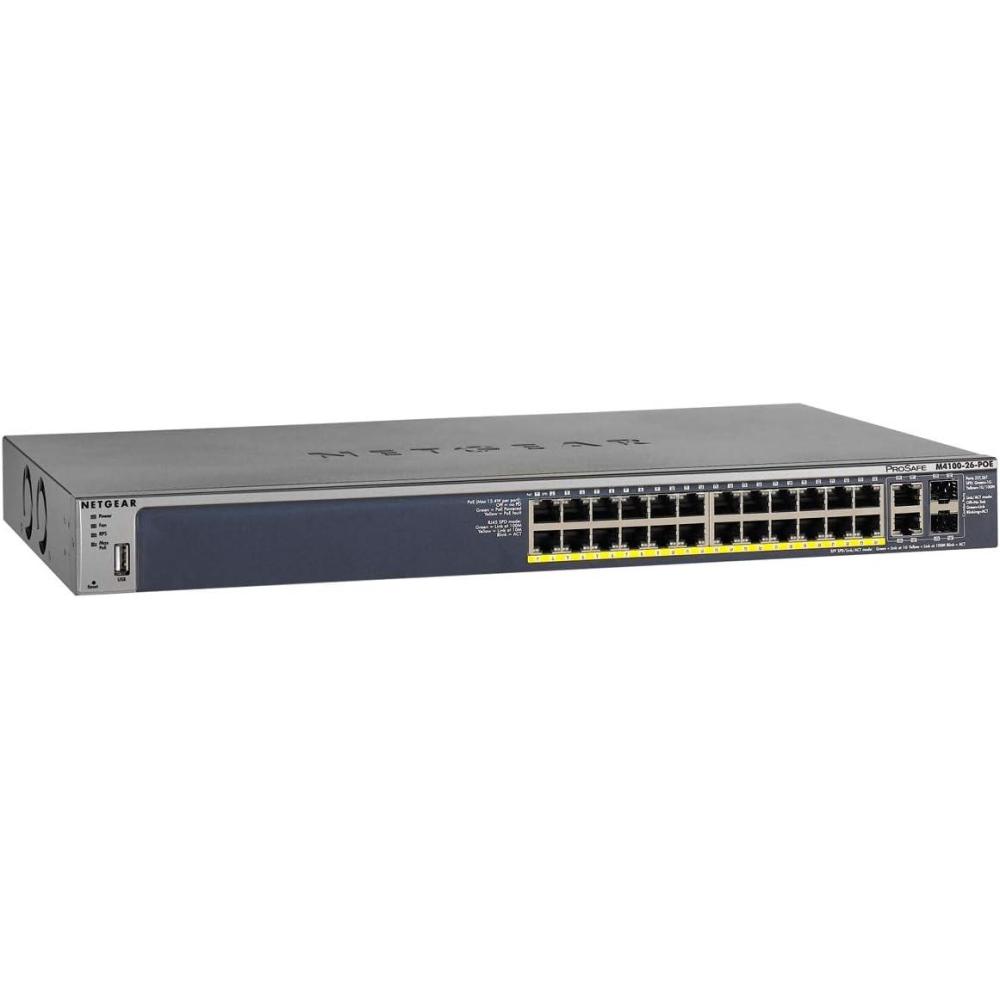 image:imageNETGEAR ProSAFE M410026POE 24 Port Fast Ethernet Managed Switch w PoE 10100 Mbps