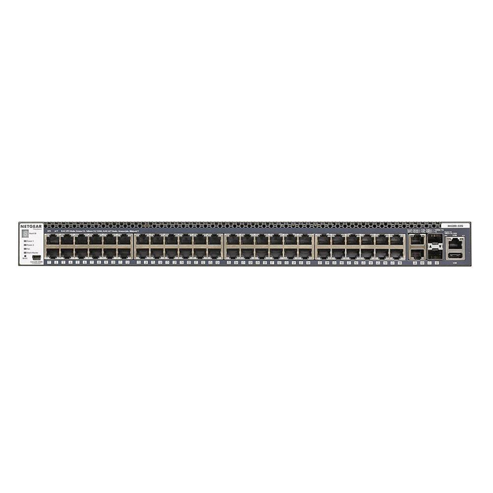 image:imageNetgear GSM4352S M430052G 48Port 1G Stackable Managed Switch w 2x 10GBASET amp 2x SFP Uplinks Non PoE Renewed