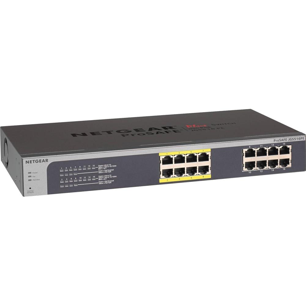 image:imageNetgear JGS516PE 16Port Gigabit Smart Managed Plus Switch w 8Port PoE Renewed