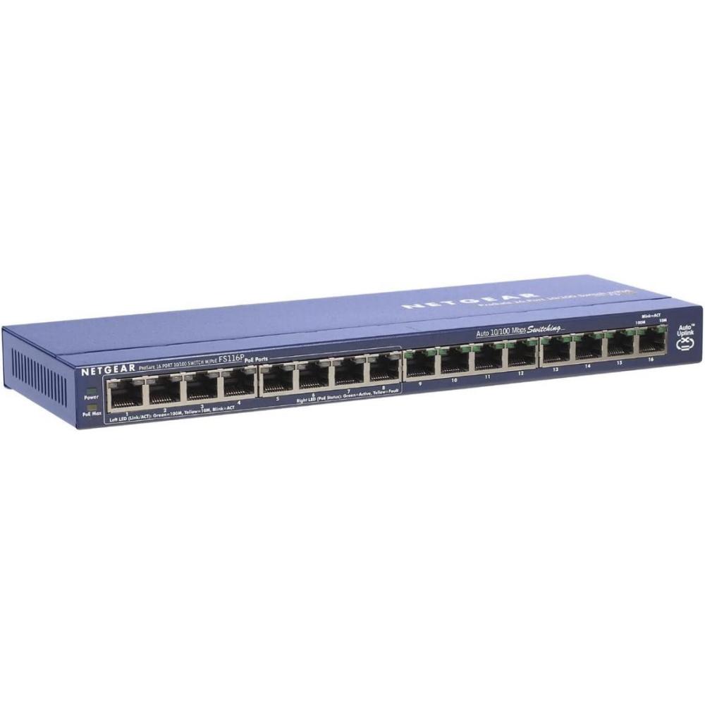 image:imageProsafe 16port 10100 Desktop Switch With 8port Poe Fs116p Renewed