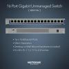 NETGEAR 16-Port Gigabit Ethernet Unmanaged Switch (GS116) – Desktop or Wall Mount, and Limited Lifetime Protection