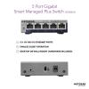 NETGEAR 5 Port Gigabit Ethernet Managed Network Switch (GS305E) – Desktop or Wall Mount, Home Network Hub, Office Ethernet Splitter, Silent Operation(5 Port)