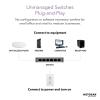 NETGEAR 5-Port Fast Ethernet 10/100 Unmanaged Switch (FS105) Desktop and ProSAFE Lifetime Protection, Blue(5 Port)