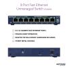 NETGEAR 5-Port Fast Ethernet 10/100 Unmanaged Switch (FS105) Desktop and ProSAFE Lifetime Protection, Blue(8 Port)