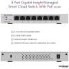 NETGEAR 8-port PoE Gigabit Ethernet Smart Switch with Insight Cloud Management (GC108P) – Managed with 8 x PoE+ @ 64W (Renewed)(8 Port | 8 x PoE+ 64W)