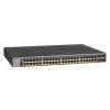 NETGEAR 52-Port Gigabit Ethernet Smart Managed Pro PoE Switch (GS752TP) – with 48 x PoE+ @ 380W, 4 x 1G SFP, Desktop/Rackmount, and ProSAFE Lifetime Protection (Renewed)