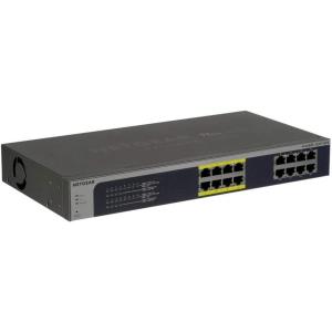 NETGEAR 16-Port Gigabit Ethernet Smart Managed Plus PoE Network Switch, Hub, Internet Splitter (JGS516PE) – with 8 x PoE @ 85W, Desktop/Rackmount, and ProSAFE Lifetime Protection(16 Port | 8xPoE 85W)