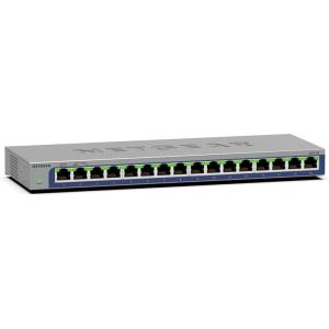 NETGEAR 16-Port Gigabit Ethernet Unmanaged Switch (GS316) – Desktop or Wall Mount, and Limited Lifetime Protection