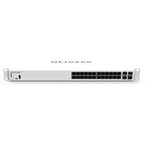 NETGEAR 28-Port Gigabit Ethernet Insight Managed Smart Cloud PoE Switch (GC728XP) – with 24 x PoE+ @ 390W, 2 x 1G SFP and 2 x 10G SFP+, Desktop/Rackmount (Renewed)