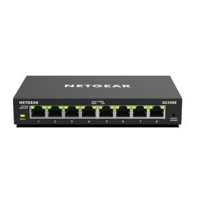 NETGEAR 5 Port Gigabit Ethernet Managed Network Switch (GS305E) – Desktop or Wall Mount, Home Network Hub, Office Ethernet Splitter, Silent Operation(8 Port with Enhanced Features)