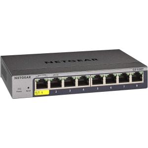 NETGEAR GS108Tv2 8-Port Gigabit Ethernet Smart Managed Pro Switch POE-PD Port (Renewed)(8 port | V3)