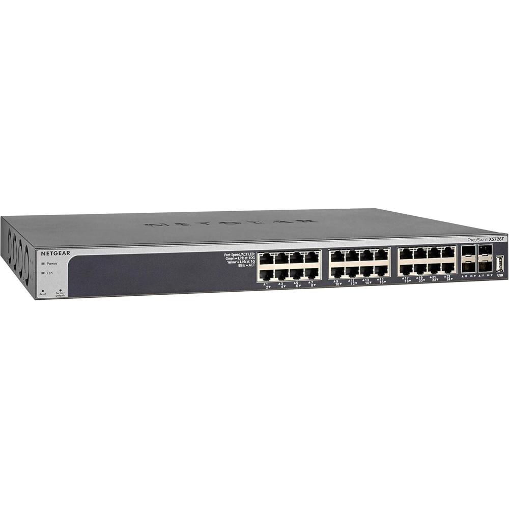 image:imageNetgear ProSafe XS728T 28Port 10Gigabit Ethernet L2 Smart Managed Pro Switch Renewed28 port  10G  4xSFP