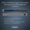NETGEAR 28-Port 10G/Multi-Gigabit Ethernet Smart Switch (XS724TM) – Managed, 24 x 10G/Multi-gig Ports, 4 x 10G SFP+, Optional Insight Management, Desktop/Rack Mount, Limited Lifetime Protection