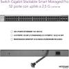 NETGEAR 48-Port Gigabit Ethernet Smart Managed Pro Switch (GS748T) – with 4 x 1G SFP, Desktop/Rackmount, and ProSAFE Lifetime Protection (Renewed)(52 Port | 6 x UPlinks)