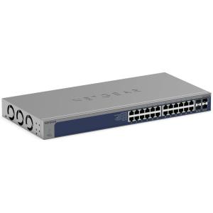 NETGEAR 28-Port 10G/Multi-Gigabit Ethernet Smart Switch (XS724TM) – Managed, 24 x 10G/Multi-gig Ports, 4 x 10G SFP+, Optional Insight Management, Desktop/Rack Mount, Limited Lifetime Protection