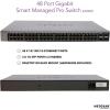 NETGEAR 48-Port Gigabit Ethernet Smart Managed Pro Switch (GS748T) – with 4 x 1G SFP, Desktop/Rackmount, and ProSAFE (Renewed)(48 port | 4xSFP)