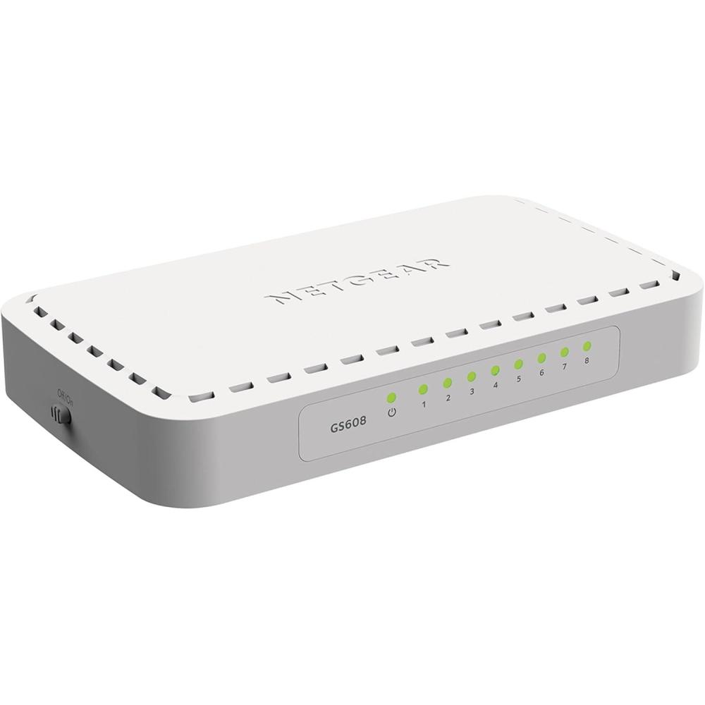 image:imageNETGEAR 8Port Gigabit Ethernet Unmanaged Switch GS608  Desktop or Wall Mount Home Network Hub Ethernet Splitter Silent Operation PlugandPlay