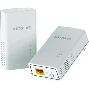 NETGEAR Powerline Adapter Kit, 1000 Mbps Wall-Plug, 1 Gigabit Ethernet Ports (PL1000-100PAS)(1200 Mbps)