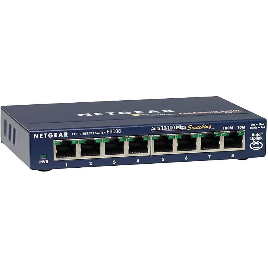 image:imageNETGEAR FS108 10100 Desktop Switch  Switch  8 Ports