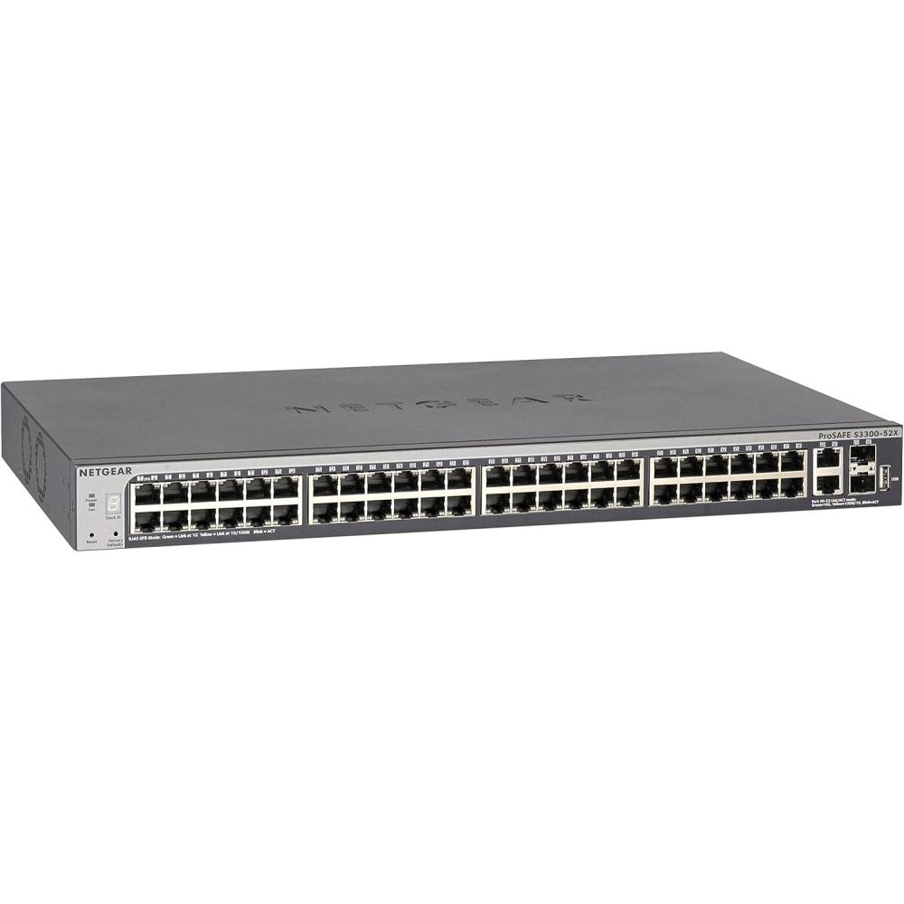 image:imageNetgear ProSafe GS752TX 52Port Gigabit Stackable Smart Switch S330052X Renewed52 port  4xUplinks 10G
