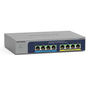 Netgear 8-Port Ultra60 PoE Multi-Gigabit Ethernet Unmanaged Network Switch (MS108UP) – with 4 x PoE++ and 4 x PoE+ @ 230W, Desktop or Wall Mount, and Limited Lifetime Protection (Renewed)