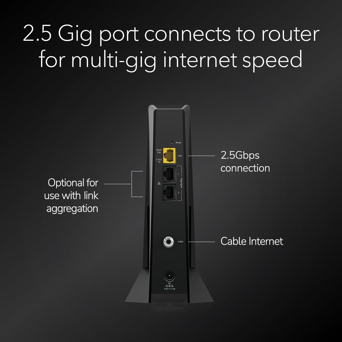 image:imageNETGEAR Nighthawk DOCSIS 31 MidHighSplit Modem CM30001AZNAS Approved for Todays Fastest Speeds Works with All Providers Incl Xfinity Spectrum Cox Plans up to 25GbpsNEW 25Gbps