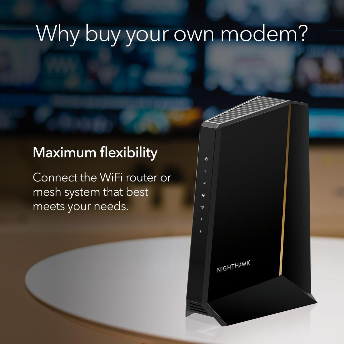 image:imageNETGEAR Nighthawk DOCSIS 31 MidHighSplit Modem CM30001AZNAS Approved for Todays Fastest Speeds Works with All Providers Incl Xfinity Spectrum Cox Plans up to 25GbpsNEW 25Gbps