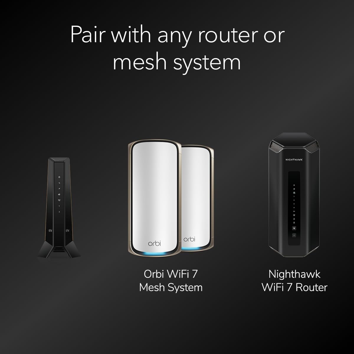 image:imageNETGEAR Nighthawk DOCSIS 31 MidHighSplit Modem CM30001AZNAS Approved for Todays Fastest Speeds Works with All Providers Incl Xfinity Spectrum Cox Plans up to 25GbpsNEW 25Gbps