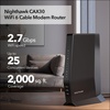 NETGEAR Nighthawk Modem Router Combo (CAX30) DOCSIS 3.1 Cable Modem and WiFi 6 Router – AX2700 2.7 Gbps – Compatible with Xfinity, Spectrum, Cox, and More – Gigabit Wireless Internet(Pack of 1)