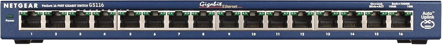 image:imageNETGEAR 5Port Gigabit Ethernet Unmanaged Switch GS105NA Desktop or Wall Mount Pack of 816 Port Blue